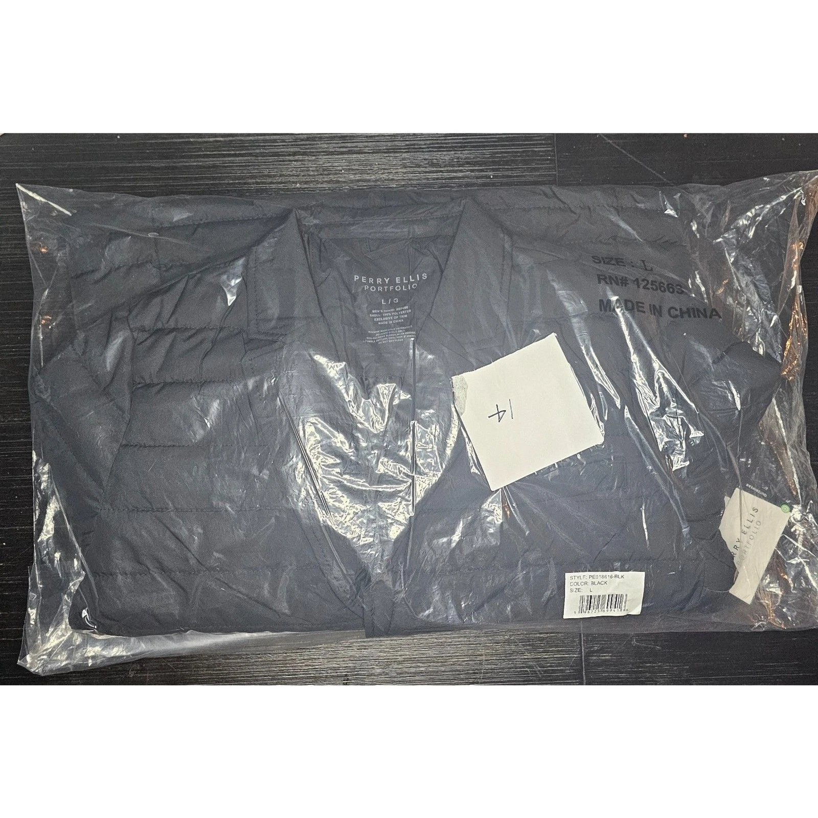 NWT Perry Ellis Portfolio Men's XL Quilted Jacket Slate Blue New In Package - product detail image 3