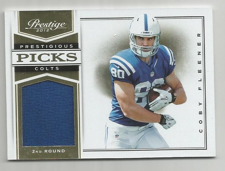 2012 Panini Prestige Prestigious Picks Coby Fleener Rookie Jersey #'d /299 Colts