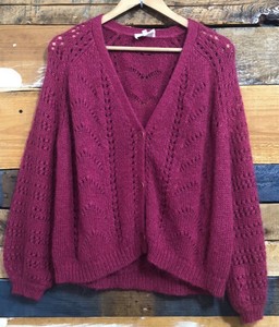 sezane pink cardigan