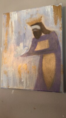 Easter canvas, dove, gold vibes, 11x14 canvas 