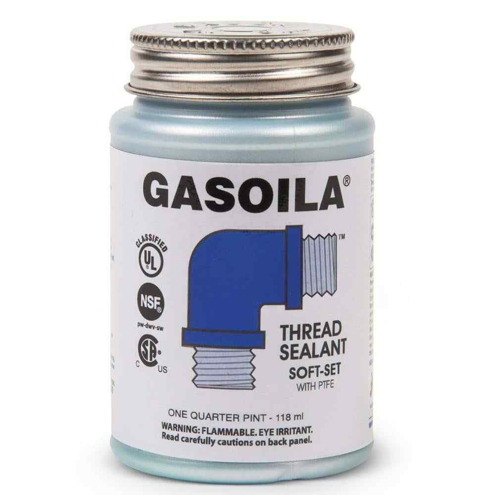 Gasoila SS04 Pipe Thread Sealant: Blue & Green, 1/4 pt Can 600 degree F Max