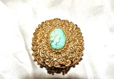 Vintage max factor creme perfume compact spring opening