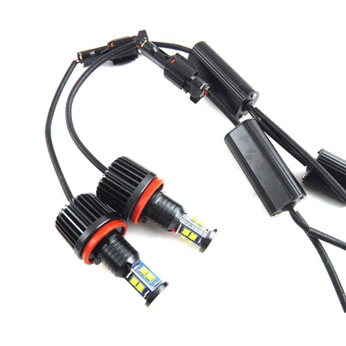 for BMW E90 E92 E93 High Power White H8 LED Angel Eye Halo Ring Mark Light 2pcs - Picture 4 of 12