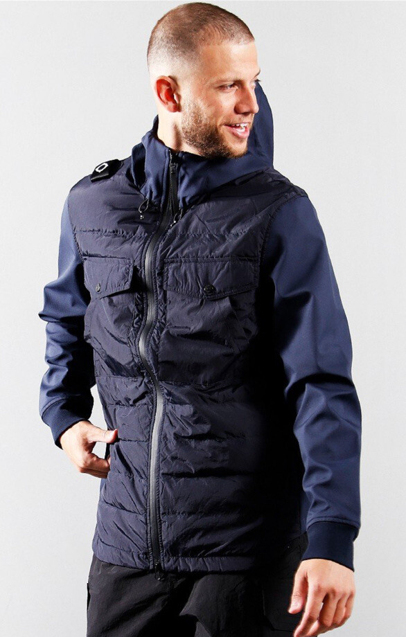 Men's Softshell Down Hooded Jacket X-small BNWT 60% Off