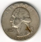 USA - 1942D - Washington ¼ $ - Silver Eagle - Low Mintage - #15751RG