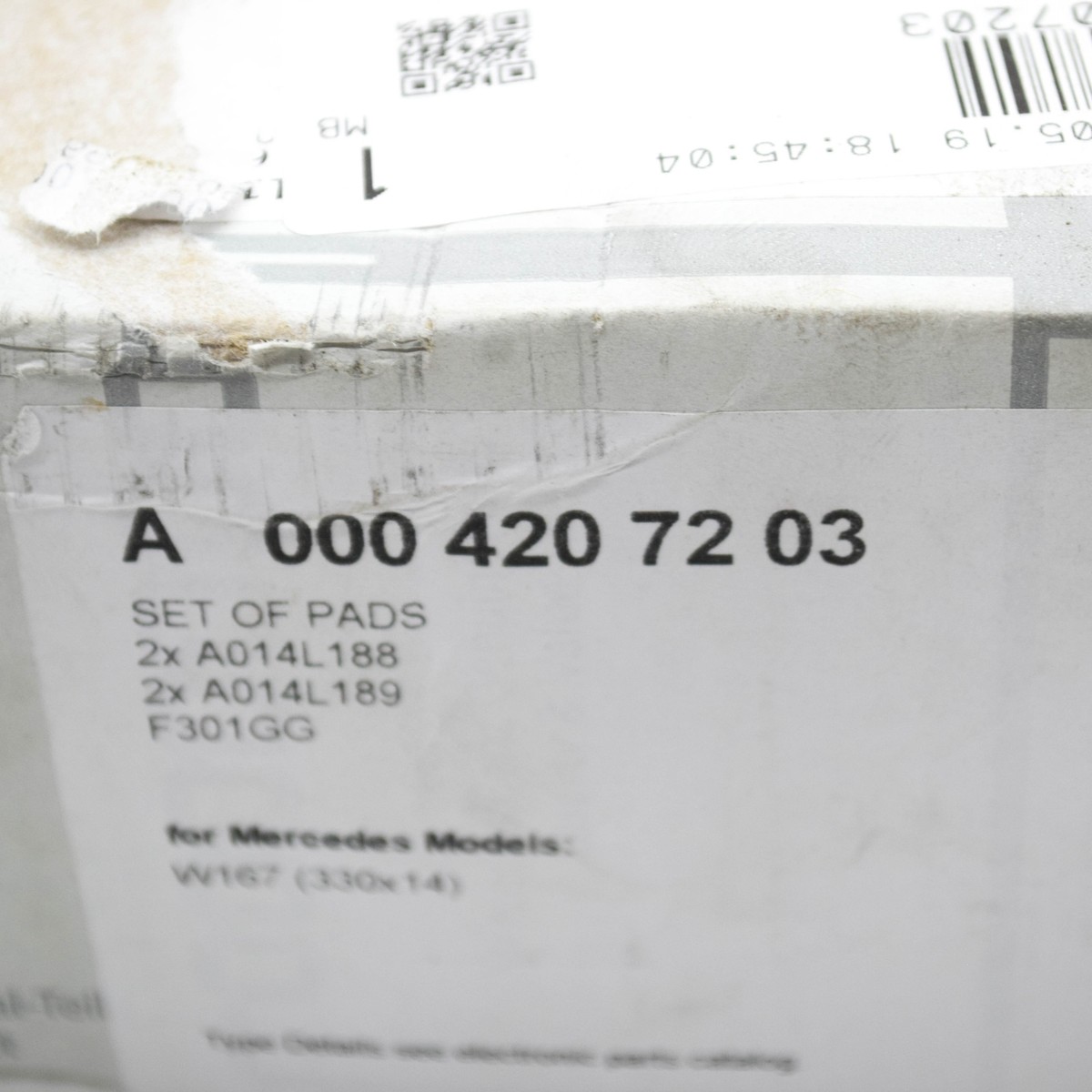 MERCEDES-BENZ GLE W167 Rear Brake Pads Set A0004207203 NEW GENUINE  