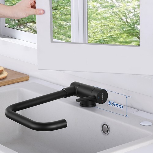 Edelstahl Küchenarmatur Wasserhahn Falten Vorfenster Umklappbar Spültischarmatur - Bild 4 von 12