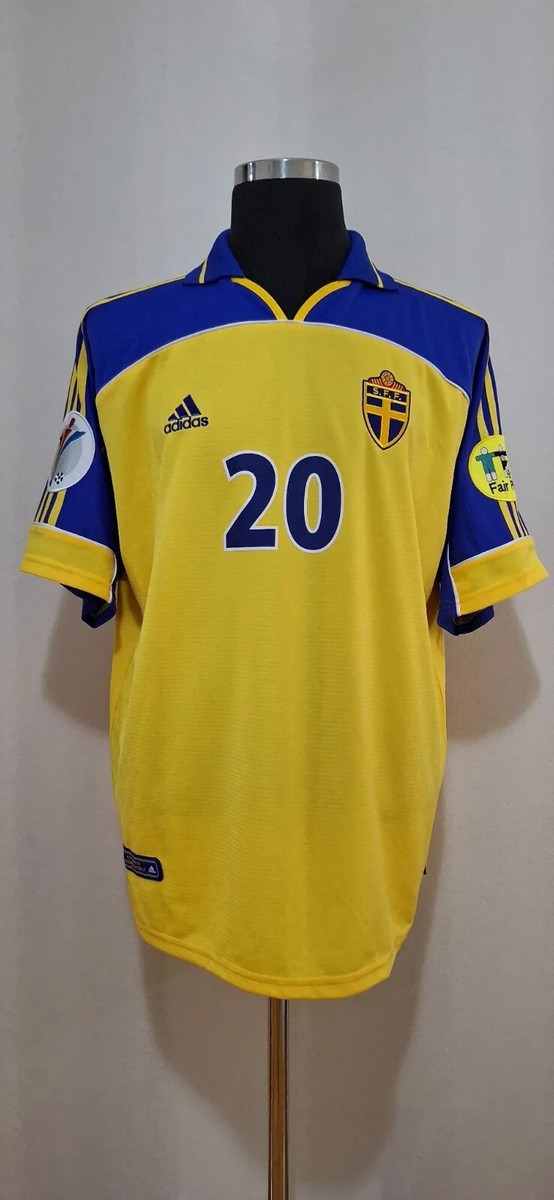 Sweden National Team-Henrik Larsson 2000/02 Home Jersey-Size:XL | eBay
