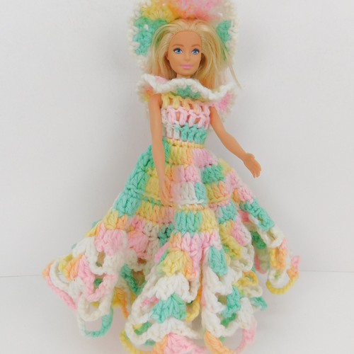 VTG Barbie / Doll Homemade Crochet Knit Sewn Wedding Dress Pants Outfits Lot - Picture 5 of 21