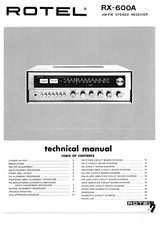 Service Manual-Anleitung für Rotel RX-600 A 