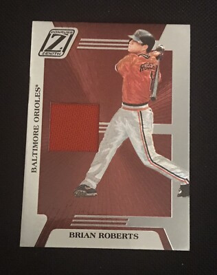 BRIAN ROBERTS CERTIFIED AUTHENTIC GAME USED JERSEY CARD BALTIMORE ORIOLES
