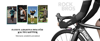 ROCKBROS Ärmlinge Rutschfeste Fahrrad Armwärmer Radsport Winter  MTB Arm