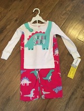 NWT Carter's Girls' 2 Pc Fleece Pajama Set Snuggle Saurus Dinosaur Sizes 2T  3T