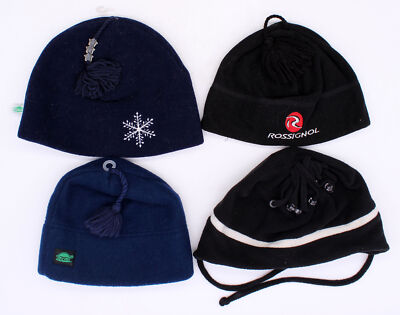 Fleece Jr Hats Black/Navy (Variety Pack Of 4)