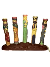 Vintage Eluceo In Motion Electrical 5 Light Nativity Candolier Working Cord