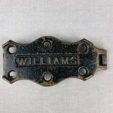 Williams Black Cast Iron Trivet antique circa late 1800s for SAD iron 4.5 inches