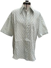 Vintage Kmart Men s Print Dress Shirt Wrinkle Free 16 Short Sleeve Blue Red