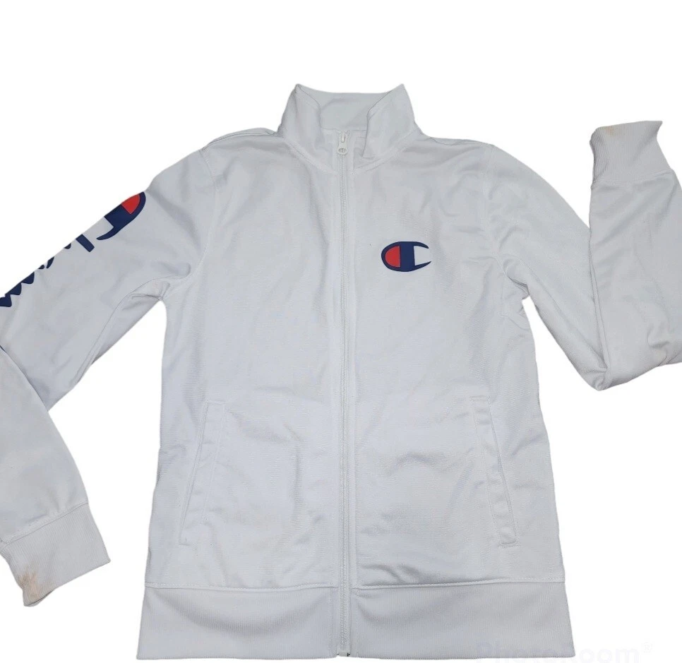 Champion jacket cheap kids white