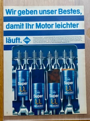 Aral Super Motoröl Oldtimer Original 1982 Vintage Ad Werbung Reklame