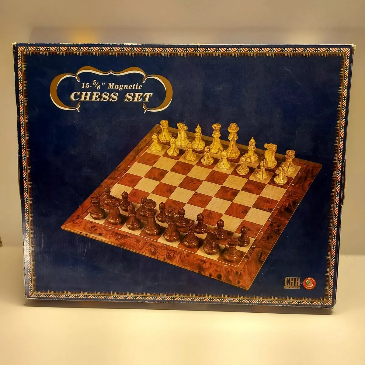 NEW OTHER 15 INCH MAGNETIC CHESS BOARD WOOD LOOK OPEN BOX ITEM