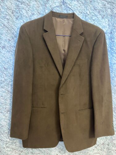 Andrew Fezza 40R Brown Polyester 2Btn Blazer Suit Jacket Sport Coat NEVER WORN - Imagen 1 de 3