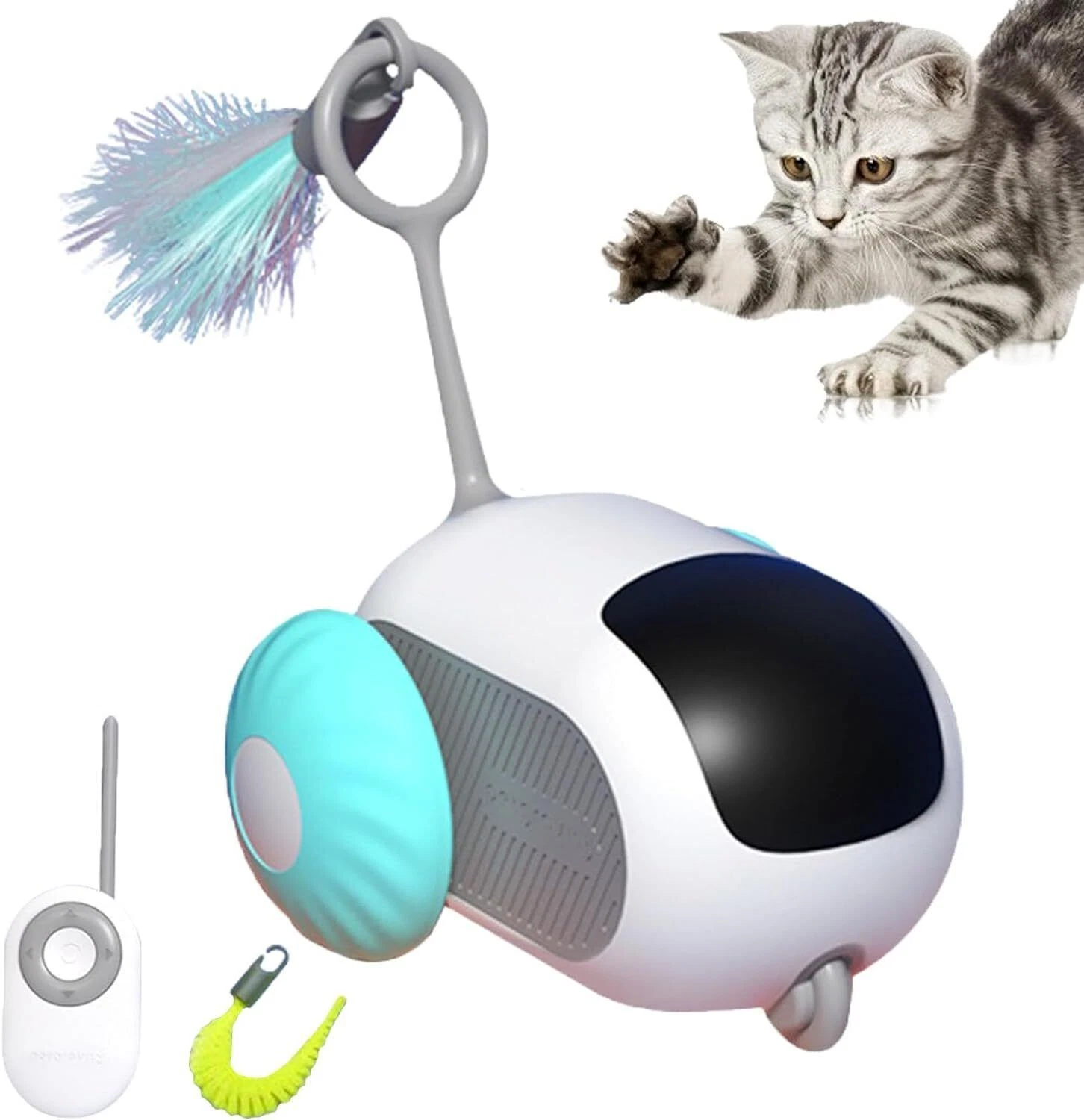 Teazys Cat Toy Turbo Tail 2.0, 2024 Premium Interactive Cat Toy - Picture 1 of 11