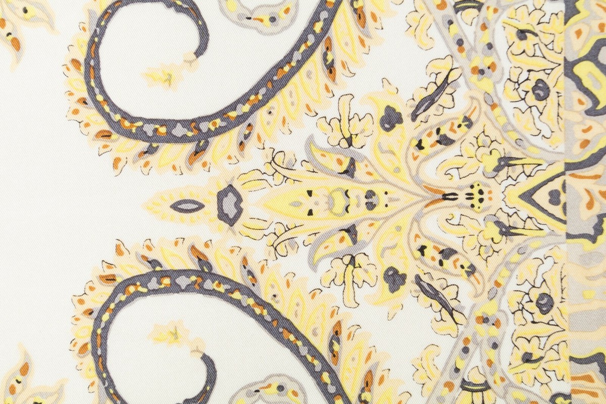 Foulard Carré (Gavroche) En Soie 100% Codello - Motif Géométrique Multicolore Vintage, Très Bon état