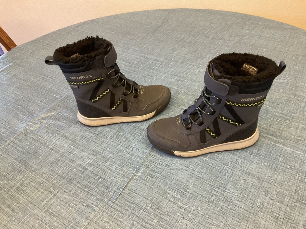 MERRELL Black/Olive Snow Crush 3.0 Waterproof Snow Boots  display picture 1