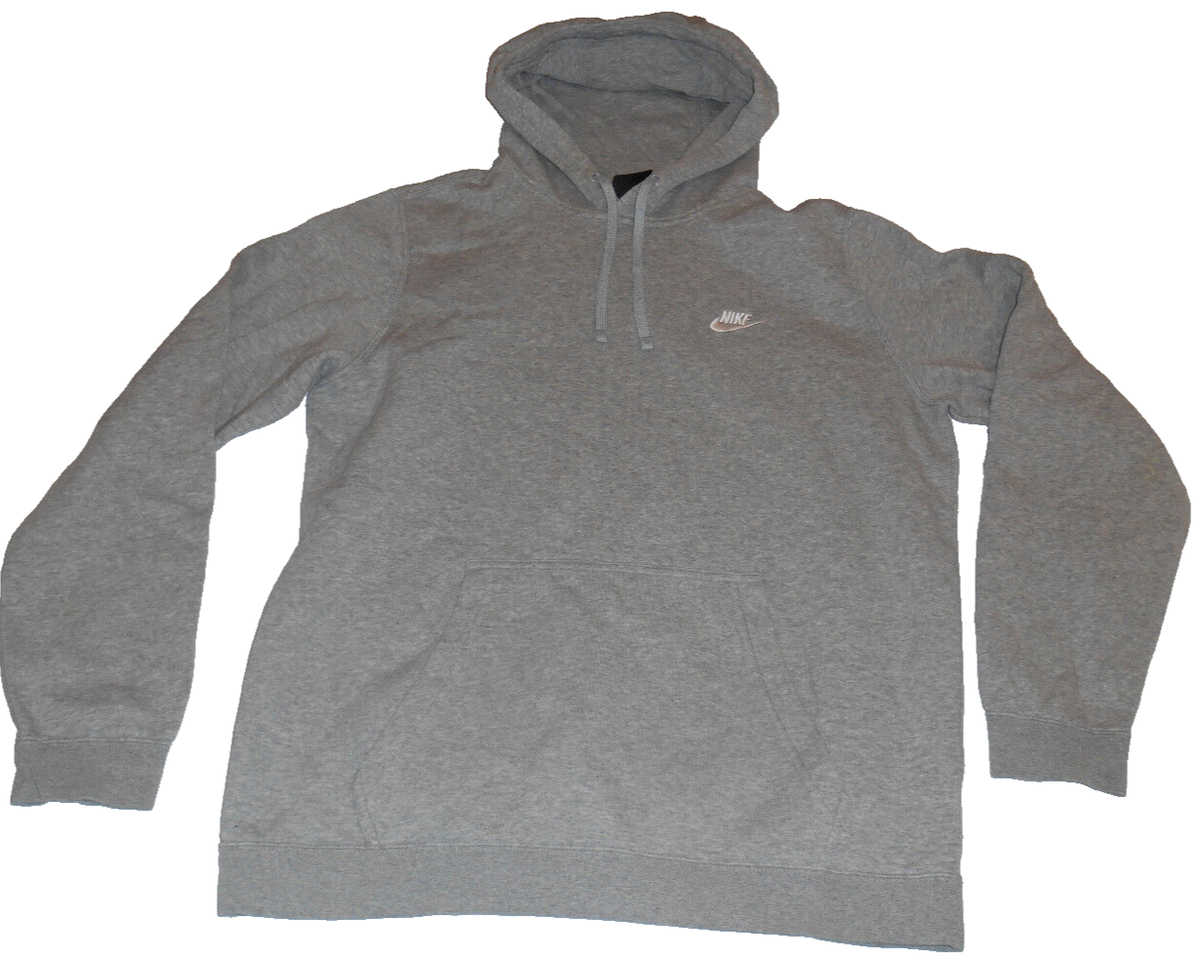 DESIGNER NIKE GRAY ATHLETIC HOODIE SWEATSHIRT HOODED POUCH POCKET LADIES LARGE | eBay
