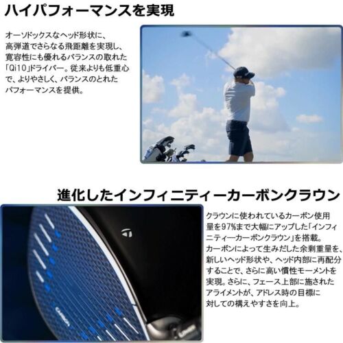 TaylorMade Golf Club Driver Qi10 Loft 10.5° Diamana Blue TM50 Graphite R-Flex - Picture 9 of 12