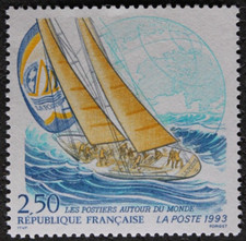 Timbre - FRANCE - Les postiers autour de Monde - Neuf ** - YT2789 - 1993