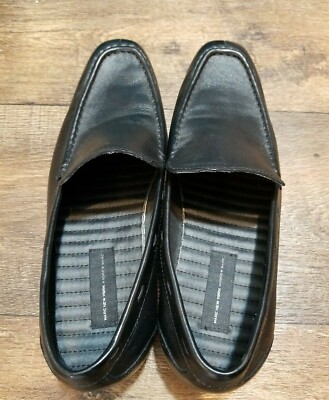 MARC NEW YORK ANDREW MARC Black Leather Slip On Loafers  display picture 1