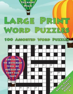 Brain Teaser Puzzle Bks.: Large Print Word Puzzles: 100 Assorted Word  Puzzles : Contains 10 Different Types of Puzzles in Font Size 16pt (UK  Edition) by Suzanne High (2017, Trade Paperback, Large