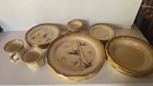 Mikasa 1970 s dinnerware 4 place set - WHOLE WHEAT missing 1 Cup