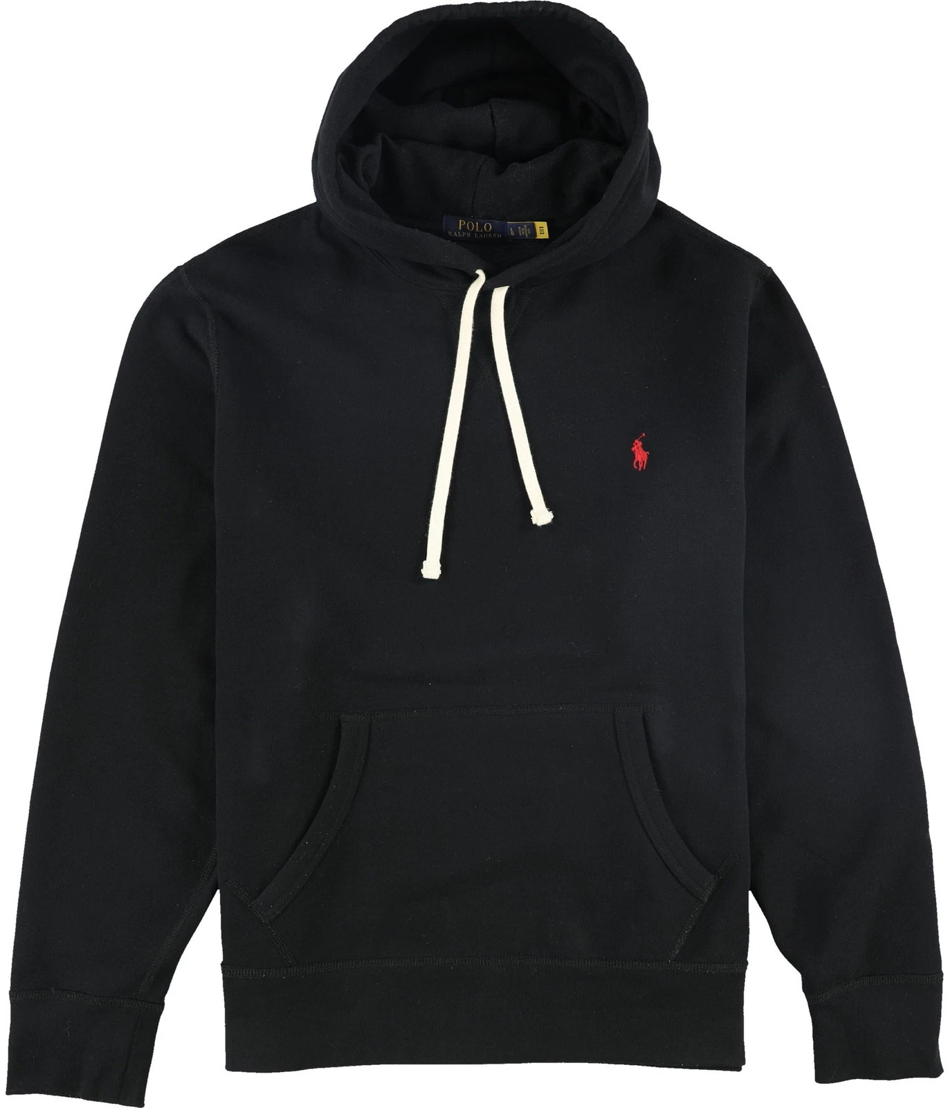 Ralph Lauren Mens Fleece Hoodie Sweatshirt, black, L