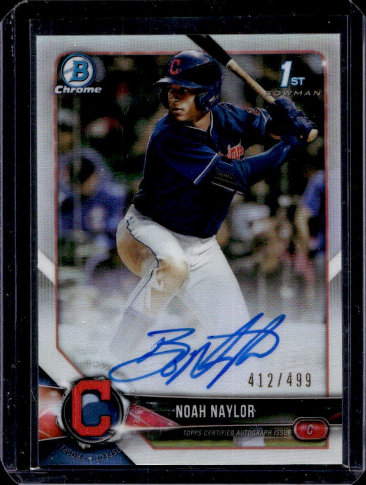 2018 Bowman Draft Noah Naylor Chrome Auto 1st Refractor #412/499