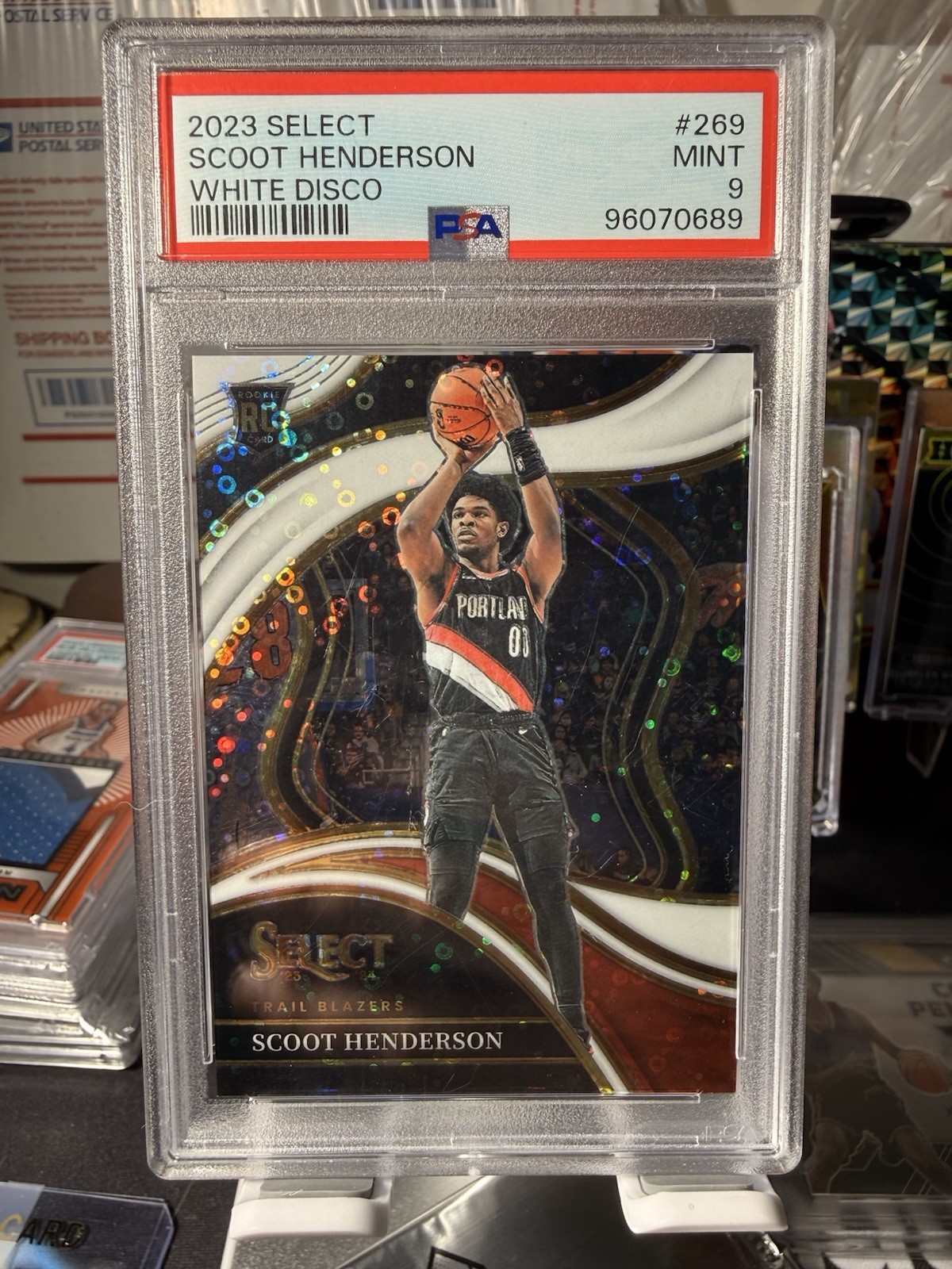 2023-24 Panini Select - Courtside Scoot Henderson #269 White Disco Prizm /75