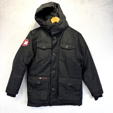 Canada Weathergear Parka Coat Youth Medium 10-12 Black Hooded Insulated Jacket