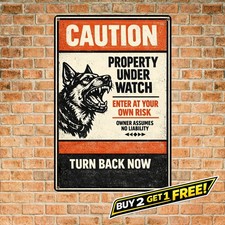 Beware of the Dog Rottweiler Security Sign 8x12 Heavy Duty Metal Plaque