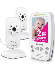 NEW Axvue Video Baby Monitor 2.8 Vertical Screen 2 Cameras 2-Way Talk E662