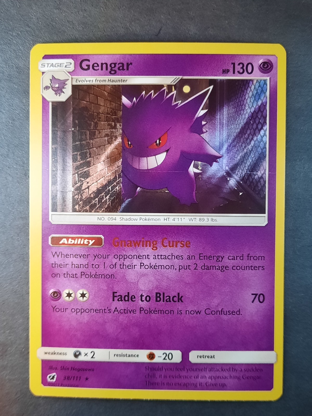 Gengar Holo 38/111 Holo Rare SM - Crimson Invasion NM