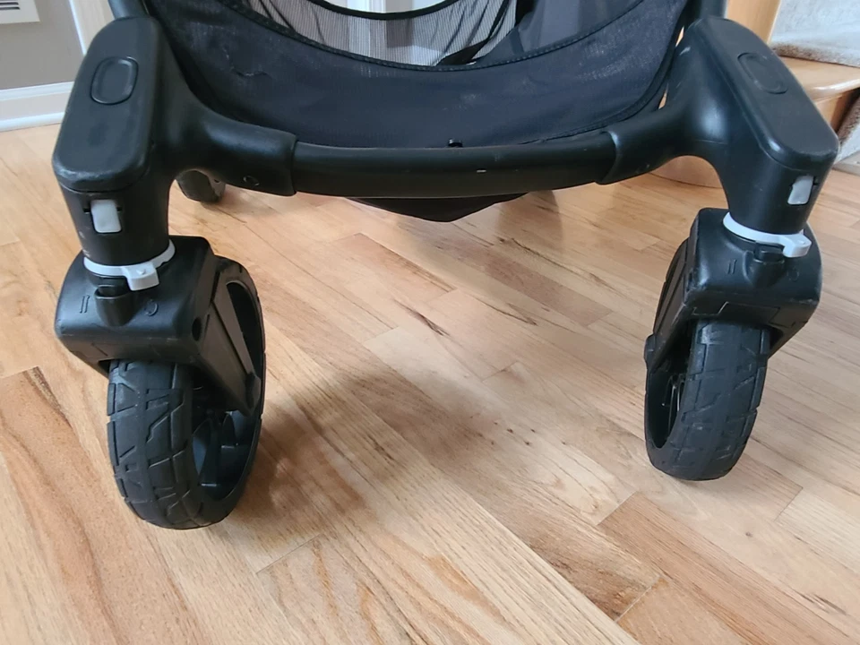 Baby Jogger City Select LUX stroller FRAME + basket + set of 4 wheels GOOD COND - Image 3 of 4