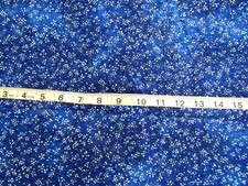 1 yd 100% Cotton Fabric Mottled Blues with Light Blue Circles & Glitter All Over