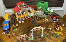 Playmobil Huge Stable Equestrian Dressage Horse Lot SUVs & Trailer Wash Station