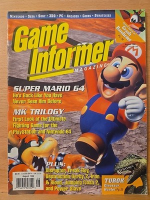 Game Informer Vintage Video Game Magazine #40 August 1996 Super Mario 64