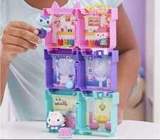 3-PACK! Gabbys Dollhouse Clip-On Playsets Cakey Baby Box & Mercat Toy Figures