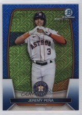 2023 Bowman Mega Box Chrome Blue Mojo Refractor 86/150 Jeremy Pena Peña #77 uk2