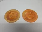 Jeanette Anniversary Bread Side Plate Marigold Carnival Glass Iridescent Vintage