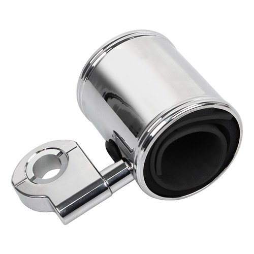 US Motorcycle Chrome Aluminum Drink Cup Holder For Harley Universal 1" Handlebar - Afbeelding 7 van 12