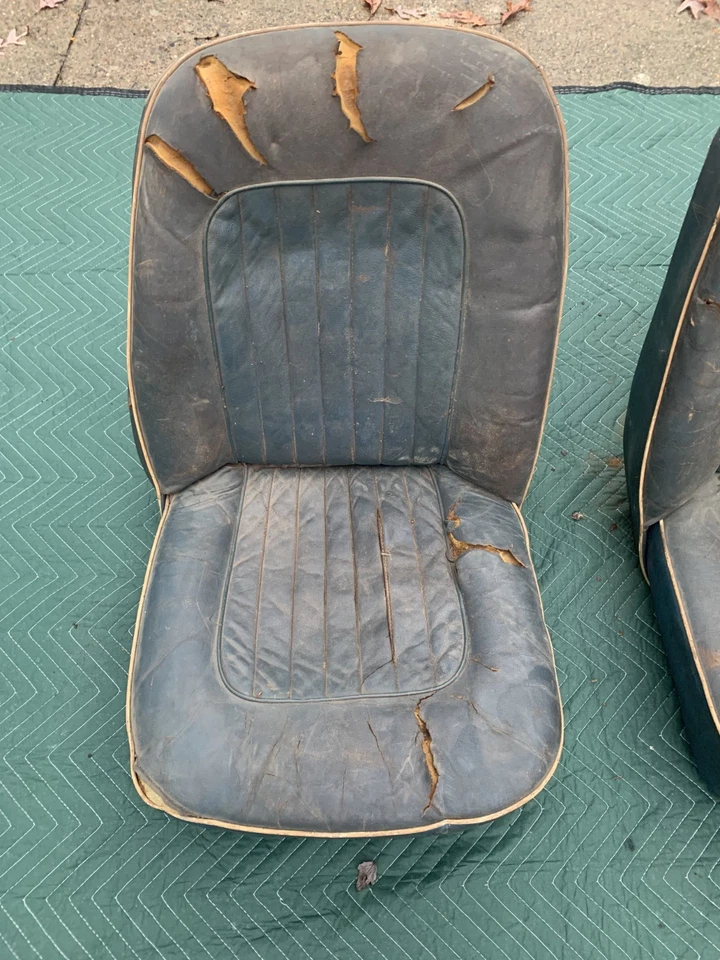 PAR ASIENTOS INTERIORES TRIUMPH TR4A CUERO ORIGINAL 1965 1966 1967 TR4 A NO TR4 Foto 2 de 4